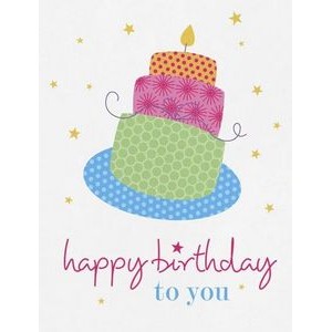 Cake And Stars Birthday Card