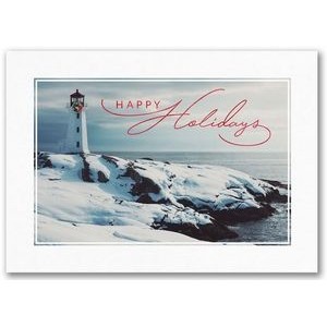 Festive Lighthouse Holiday Card