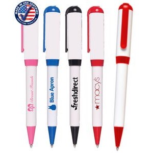 Certified USA Made - Euro Style Twist Pen with Pocket Clip