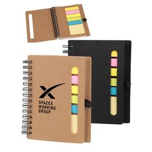 Union Printed - 3x5 - Craft Spiral Sticky Notes Jotter - Notebook with Pen Loop
