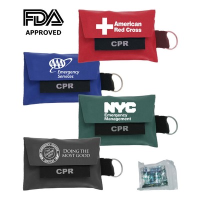 CPR Shield Pouch with Attached Key-Chain