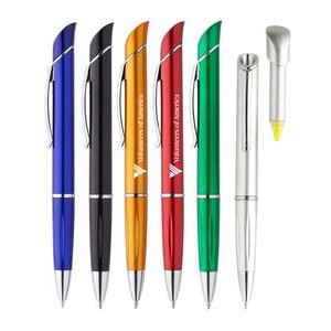 Union Printed - Highlighter Twist Pen with 1-Color Logo
