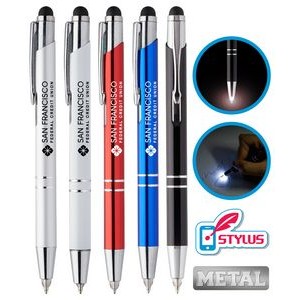 - Lucid - Metal LED Flashlight Stylus Pen