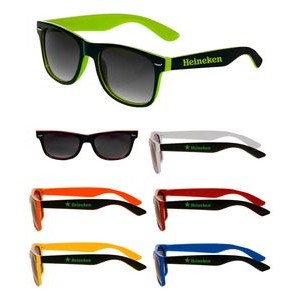 Union Printed - Two Color Black Sunglasses with 1-Color Logo