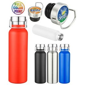 20 oz Double Wall Stainless Steel Vacuum Insulated Travel Bottle. Powder Coated