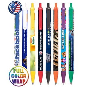 Certified USA Made - Full Color Wrap - Click-A-Stick Pens with Pocket Clip