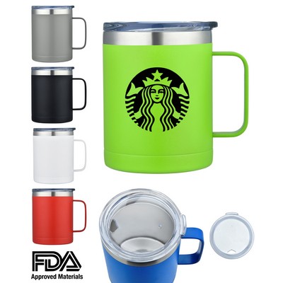 14oz Double Wall Stainless Steel Mug Vacuum Insulated. powder coated.