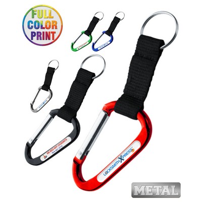 Carabiner Keychain with Strap - Full Color