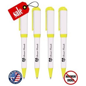Closeout Certified USA Made - Euro Style Twist Pen with Pocket Clip - 124