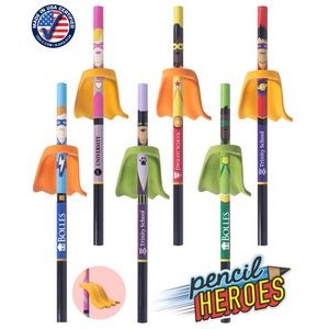 Pencil Heroes - Superhero Pencils with Eraser Capes - USA Made