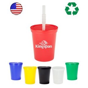 USA Made, 16 oz. Stadium Cup withLid & Straw