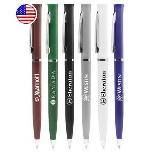 USA Made, - Deluxe - Twister Ballpoint Pen - Nickel Ring