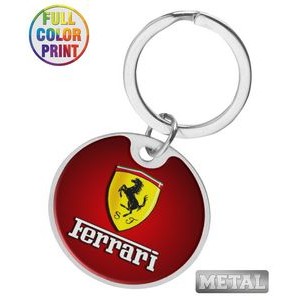Round Shaped Metal Keychain-Full Color Dome
