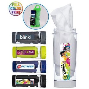 2-in-1 Cooling Towel In Phone Stand Carabiner Case - Full Color
