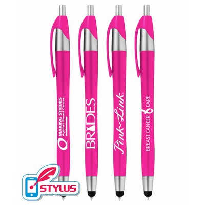 Breast Cancer Awareness Pink Stylus Click Pens