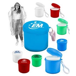 Rain Poncho with Case and Carabiner Clip