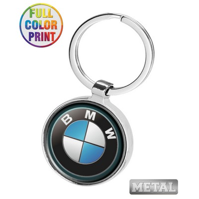 Round Shaped Metal Keychain-Full Color Dome