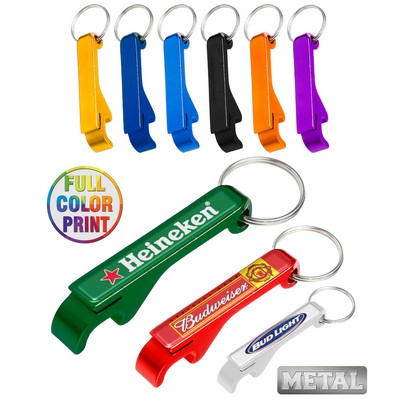 Union Printed - Aluminum Beer Bottle Opener with Keychain - Full Color Print