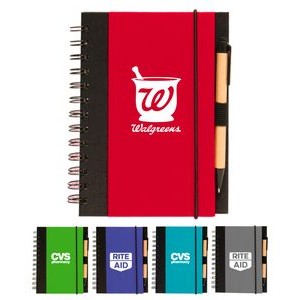 Union Printed, Eco Spiral Notebook Journal with Pen,