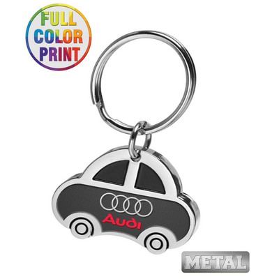 Car Shaped Metal Keychain-Full Color Dome