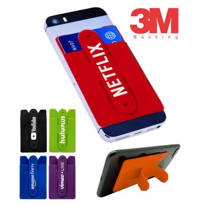 Silicone Wallet Phone Stand with3M Backing