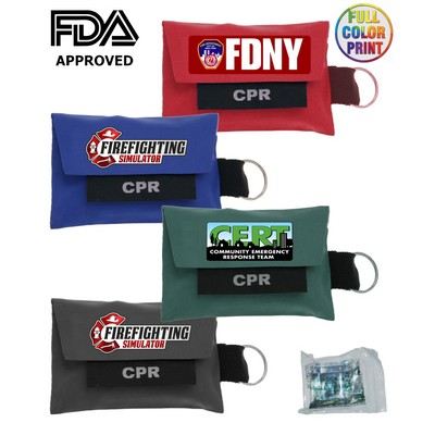 CPR Shield insert in Pouch - Full Color