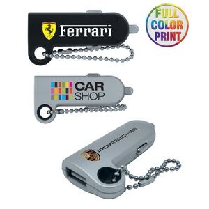 Keychain USB Car Charger - Full Color