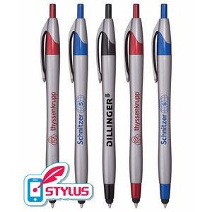 Steel Colored - Elegant - Stylus Clicker Pen