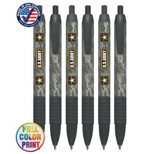 Certified USA Made - Camo - Wide Body Click Pen with Colored Trim and Rubber Grip