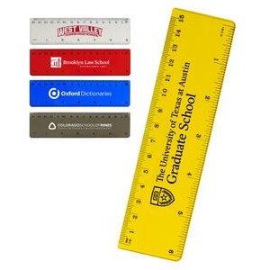 Frosted Colored 6 inch Ruler with standard and metric measurement units - 1 Color