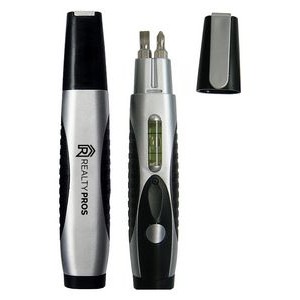3-in-1 Multi-Tool - Screwdriver - Level and LED Flashlight with 1-Color Logo