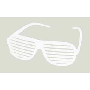White Slotted Fashion Sunglasses - Party Supply