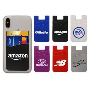 Dual Pocket Silicone Smart Phone - Mobile Phone Wallet