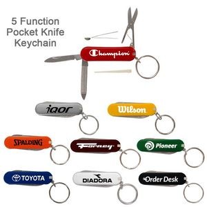 5 Function Pocket Knife Tool With Keychain