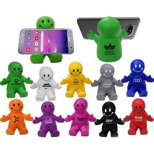 Happy Dude Cell Phone Holder & Squeezable Stress Reliever