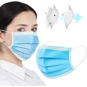Disposable Light Blue Mask -3 Ply Health Face Mask - Blank Goods
