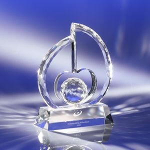 Gem Heart Crystal Award