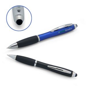 2-in-1 Stylus & Ball Point Pen with Rubberized Grip