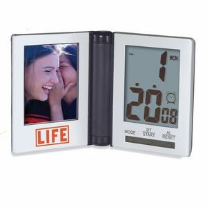 Digital Travel Alarm Clock with Photo Frame