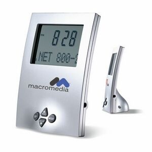 Large Display Digital Desk Clock with Scrolling Message and Data Storage