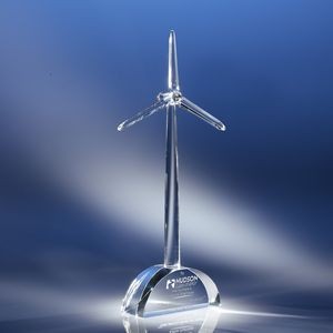 Custom Crystal Wind Turbine Award
