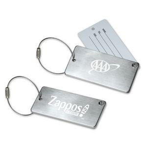 Stainless Steel Luggage Tag with Hide-In Address Card