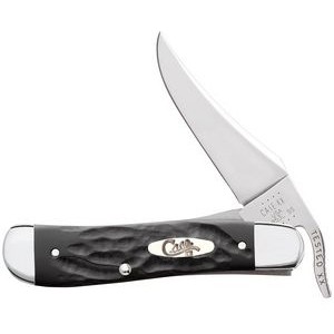 Jigged Rough Black® Synthetic RussLock® Pocket Knife