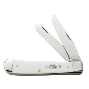 Smooth White Synthetic Trapper Pocket Knife