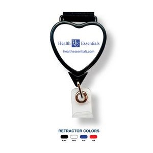 Optional Heart Badge Retractor End Fitting for Value Lanyards