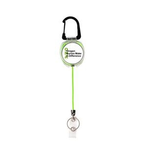 Sidekick Badge/Key Retractor Clear with Green Cord