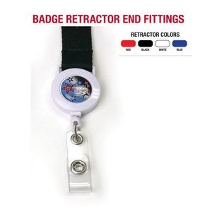Optional Round Badge Retractor End Fitting for Value Lanyards