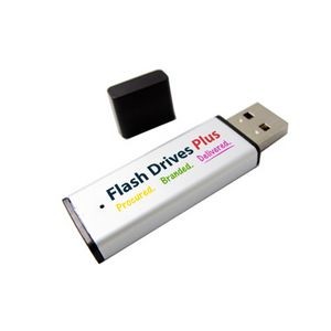 8GB Stick USB Flash Drive With Black Cap & Trim