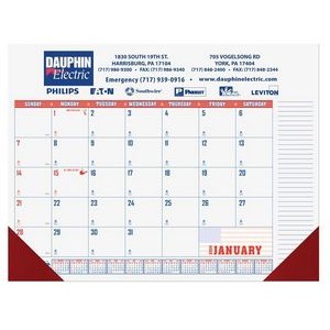 Patriotic Calendar Desk Pad w/Two Color Imprint (21¾"x17")
