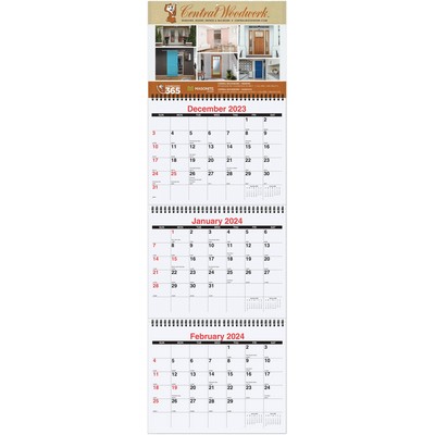 Large Three Month At A Glance Calendar (10¾"x33¾")